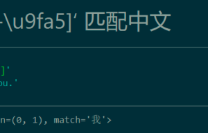 Python正则表达式如何匹配中文